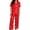 J-Red281, variant on JAJAHO Women's Christmas Pajamas Candy Cane Print Button Down Short Sleeve 2 Piece Loungewear Sets With Pants