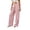 Red #046, variant on Striped Linen Pants Women Elastic Waist Boho Beach Harem Pants Summer Casual Flowy Wide Leg Palazzo Pant, M