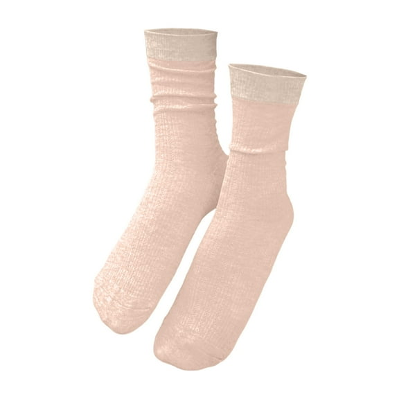 Fgnfyis Women's Summer Mesh Stockings Ballet Socks Breathable Out Ankle Socks Comfortable Stretchable Stackable Socks Casual Long Socks Pink One Size
