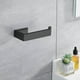 thumbnail image 4 of Portarrollos de papel higiénico sin taladrar, de acero inoxidable, autoadhesivo, para baño (negro), 4 of 5