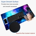 thumbnail image 5 of Gaming Mouse Pad, Large Mouse Pads for Desk, Non-Slip Rubber Base Mousepad, Keyboard Mouse Mat, Desk Pad with Stitched Edges, 31.5x11.8inch, Dazzling Galaxy, 5 of 6
