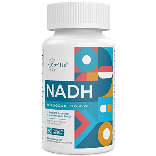 NADH + CoQ10 + DRibose Supplement, Enhance NAD+ Supplement for Energy