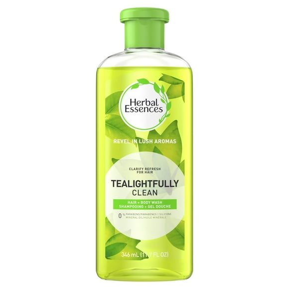 Shampooing et gel douche Herbal Essences Tea-Lightfully Clean avec essences de théier 346 mL