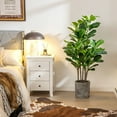thumbnail image 3 of Gymax 51''Artificial Tree 2-Pack Artificial Fiddle Leaf Fig Tree for Indoor Outdoor, 3 of 10