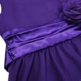 thumbnail image 5 of Yartina Kids Flower Girls Dress Formal Pageant Sleeveless Gowns A Line V Neck Bridesmaid Wedding Purple 12, 5 of 7