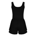 thumbnail image 6 of lcziwo Womens Athletic Romper Workout Running Onesie Shorts Jumpsuits Gym Yoga Tennis Skort Rompers Beach Vacation Outfits Mothers Day Gifts Black XXL, 6 of 9