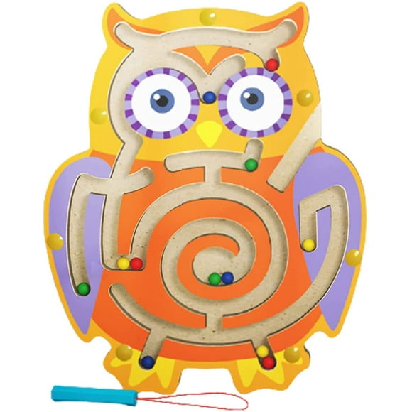 HTOOQWood Labyrinth Game, Wooden Board Game Cute Animal Puzzle Maze Ball Toys, Puzzle Game Educational Toy Gift for Kids Boys Girls Brain Teaser
