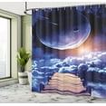 thumbnail image 5 of Ambesonne Outer Space Shower Curtain, Meteorite Dock Sun, 69"Wx84"L, Orange Indigo Brown, 5 of 5