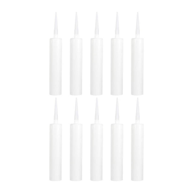 jinwen Empty Caulk Tubes 310ml Tubes Home Kitchen Floor Tiles Reusable with Nozzles 10Pcs