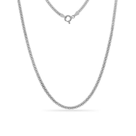 Sterling Silver Bismark Chain Necklace 30 Inch