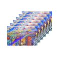 thumbnail image 4 of MKHERT Surreal Sky Over The Saint-Petersburg Abstract Cityscape Painting Placemats Table Mats for Dining Room Kitchen Table Decoration 12x18 inch,Set of 6, 4 of 4