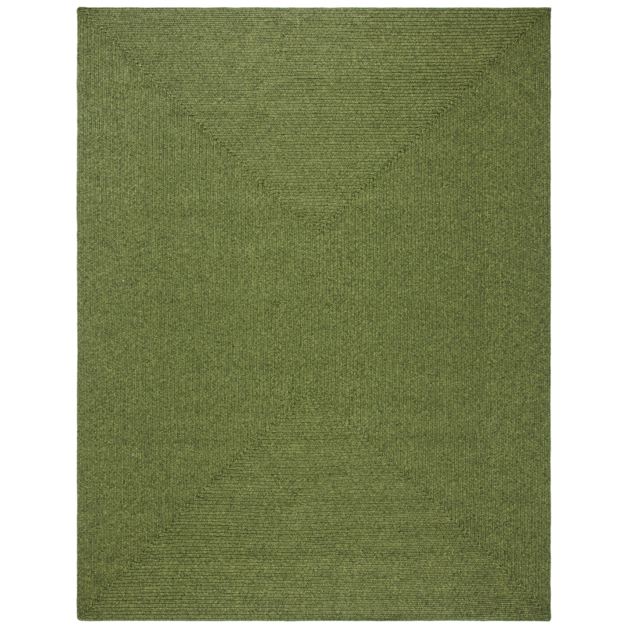 SAFAVIEH Braided Rishika Solid Area Rug, Green, 5' x 8' Oval - image 2 of 10