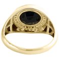 thumbnail image 4 of 10K Yellow Gold Round Diamond & Black Oval Onyx 13mm Pinky Ring Band 1/6 CT., 4 of 5