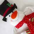 thumbnail image 4 of Snowman Christmas Tree Topper - Whimsical Holiday Decoration And Ornament Compatible With Home, Office - Stuffed Polyester Winter Character With Top H, 4 of 5