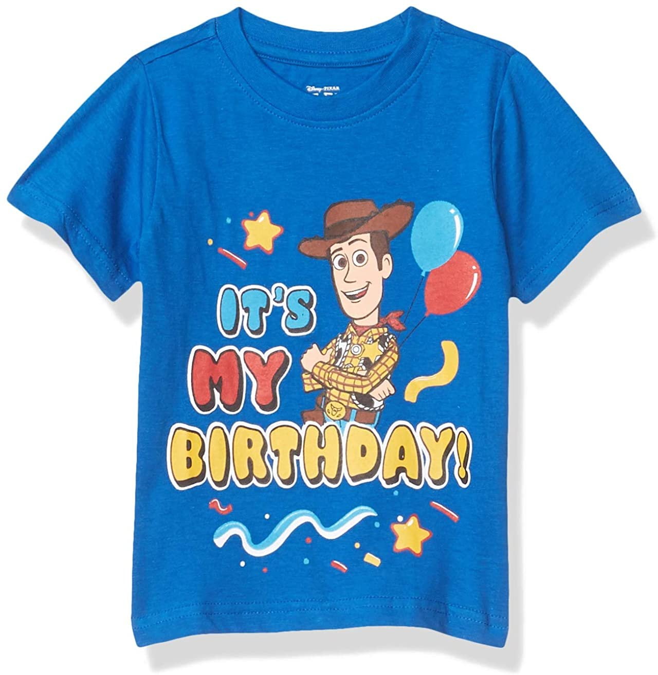 Official Toy Story Woody & Buzz Ball Children’s Personalised Birthday T-Shirt 
