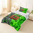 thumbnail image 3 of Castle Fairy Pixelated Miners Letter B Twin Comforter Sets 3-Piece for Kids,Gaming Blocks Bedding Set, 3 of 6