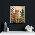 thumbnail image 4 of YANMS Framed Tropical Island Rainforest Monstera Leaf Palm Tree Wall Art, Cheetah Cat Wall Decor Prints, Nature Wilderness Wall Décor for Living Room, Bedroom 16x20in, 4 of 4