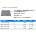 thumbnail image 2 of A/C Condenser - Compatible with 2015 - 2018 Kia Forte Sedan 2016 2017, 2 of 2