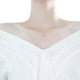 thumbnail image 2 of 1 collar de plata elegante con cadena de clavícula en forma de ratón, sencillo y moderno, con dije de circonitas a juego para mujer (plata), 2 of 6