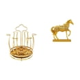 thumbnail image 1 of Organizador Con Soporte Para Secar Tazas Giratorio De 360 ​​grados Con Escurridor De Metal Y Escultura De Caballo De Resina Para Gabinete, Sala De Estar, Hogar, Oficina, Decoración., 1 of 8