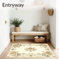 thumbnail image 3 of ODIKA 2'x3' Machine Washable Non-Slip Area Rug, Abstract Modern Beige and Ivory High Traffic Rug, Beige, 46974, 3 of 7