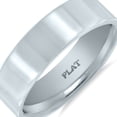 thumbnail image 3 of SZUL Women's 6mm Flat Comfort Fit Wedding Band In 950 Platinum, 3 of 4