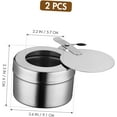 thumbnail image 2 of Support de Réchaud en Acier Inoxydable avec Couvercle, Boîte de Chauffage en Conserve pour Réchaud, Plateaux Chauffants pour Buffets, Barbecues, Fêtes, Plat à Réchaud, Buffet (2 Pcs), 2 of 8