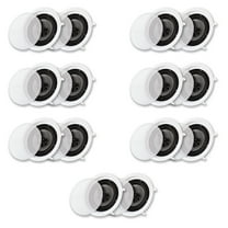 Acoustic Audio CS-IC83 In Ceiling Wall 8" Speaker 7 Pair Pack 3 Way Home Theater Flush Mount