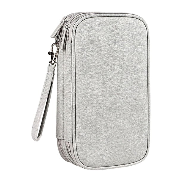 Organizador de cables de viaje Bolsa para accesorios tecnológicos Organizador de accesorios electrónicos Gris medio