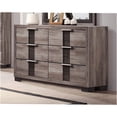 thumbnail image 2 of JERFIT 6-Drawer Dresser for Bedroom, Contemporary Wood Chest with Metal Knobs, Tall Brown Storage Cabinet Organizer, 2 of 5