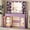1.LED Bulb-Purple, variant on FANRAL Makeup Vanity with Mirror and Lights,Glass Top Vanity Desk with RGB Cabinets,43.5" Large Dressing Table for Women Bedroom,Black Vanity