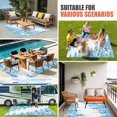 thumbnail image 4 of Teal Blue Wisteria Outdoor Rug for Patio/Deck/Porch, Non-Slip Large Area Rug 5 x 8 Ft, Sprinng Summer Pastoral Botanical Indoor Outdoor Rugs Washable Area Rugs, Reversible Camping Rug Carpet Runner, 4 of 8