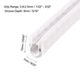 thumbnail image 2 of Unique Bargains Edge Trim U Seal Grey U Channel Edge Protector Fits 1/64'' - 1/16'' Edge 10 Feet Long White 1/32"- 3/32", 2 of 5