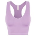 thumbnail image 1 of A2Y Women's Ribbed Seamless Workout Cropped Racerback Tank Tops Dusty Lavender LXL, 1 of 3