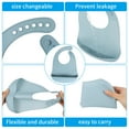 thumbnail image 5 of Hengguang 4Pcs Silicone Baby Bibs, Soft Waterproof Feeding Bibs with Food Catcher Pocket, BPA Free Adjustable Bibs for Baby Boy and Girl(Blue), 5 of 9