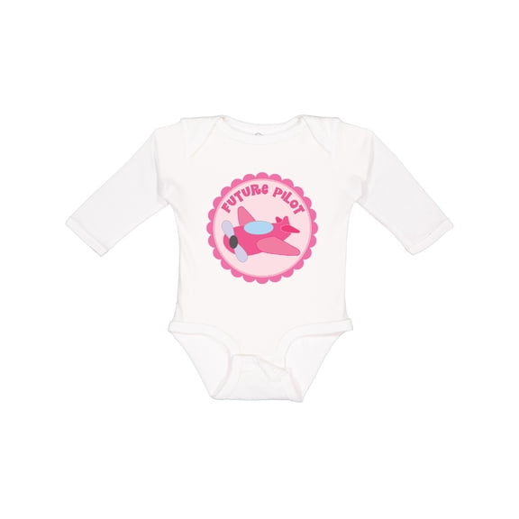 Inktastic Future Pilot Girls Occupation Girls Long Sleeve Baby Bodysuit