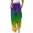 thumbnail image 1 of Dealovy Sweatpants for Women High Waisted Jogger Pants with Pockets Color Block Athletic Comfy Trackpants, 1 of 2