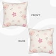 thumbnail image 7 of DouZhe Velvet Decorative Throw Pillow Covers Set of 2, Soft Square Cushion Cover with Invisible Zipper Cartoon Cute Birds Flower Printing, 18"x18", 7 of 7