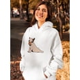 thumbnail image 2 of Pug Stretching Hoodie Women -SPIdeals Designs, Female Small, 2 of 4