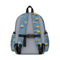 thumbnail image 3 of Excavator and Gravel Blue Pattern Cute School Backpack with Padded Back and Adjustable Shoulder Straps 13.4"x11"x4.7", 3 of 5