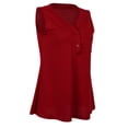 thumbnail image 1 of Camisa sin mangas Zulema Ocasional Cuello En V Rojo 3XL, 1 of 8