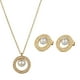 thumbnail image 1 of Juego de Joyería para Mujer de Perlas y Zirconia Cúbica LuckyLy Set de Collar y Aretes Acero Inoxidable con Baño Oro 14k Modelo Emy dorado Unitalla, 1 of 5