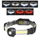 thumbnail image 3 of Linterna frontal USB de 7 modos, lámpara de cabeza LED COB súper brillante, linterna de cabeza con manos libres para correr, acampar, pescar, andar en Soledad Faro COB, 3 of 10