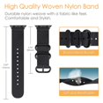 thumbnail image 4 of CIRUTVAL Braided Fabric Woven Wristbands Compatible with Apple Watch Bands 44mm 38mm 40mm 45mm 41mm 42mm Ultra 49mm Women Men, Nylon Band Quick Release Strap for iWatch Series 9 8 7 SE 6 5 4 3 2 1, 4 of 14