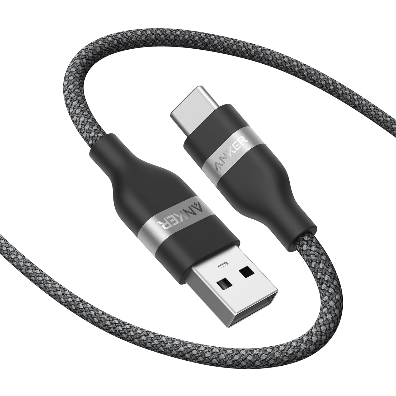 RGHJAR-Anker Car Carplay Cable for iPhone 17 16 Pro Max Plus, Upcycled Braided USB A to USB C Car Charger Cord for Samsung Note20 and More (6FT, Black)