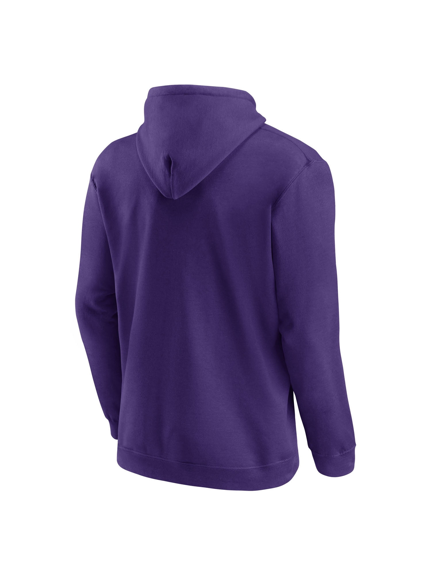 NCAA LSU Tigers Men's Purple Stacked Cotton Fleece Pullover Hoodie, Up to Size 3XL