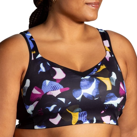 Brooks Women's Convertible Sports Bra for High Impact Running, - Fast Floral Print - 34 B