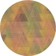 thumbnail image 1 of Ahgly Company Tapis d'Intérieur Rond Lavable en Machine Rouge Transitionnel, 4 Pieds Rond, 1 of 7