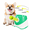 Green, variant on Automatic Dog Ball Launcher with 3 Distance Settings, Includes 3 Mini Tennis Balls(2lnches), Interactive Indoor Outdoor Dog Toy, ultiple Color Options, Blue