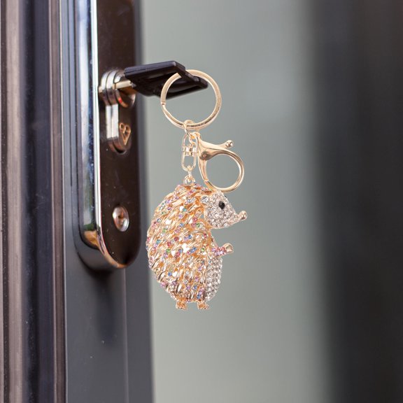 MLINS  Key Chain Pendant Keychains Hanging Hedgehog Keyring Rings Colorful